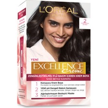 L'Oréal Paris Excellence Creme Saç Boyası - 2 Siyah 192 ml