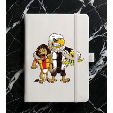 Adasena Tarihsiz 224 Sayfa Termo Defter Baskılı Desenli 13X21 cm Beyaz - Kartalım