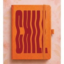 Adasena Tarihsiz 192 Sayfa Mini Termo Defter Baskılı Desenli 9X14 cm Turuncu - Chill