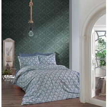 UYGURİYE Çift Kişilik Nevresim Takımı Yorgan Kılıfı %70 Pamuklu Nakışlı Desen+Lastikli Çarşaf+2 Yastık Kılıfı