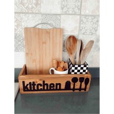 Teknotrust Ahşap Mutfak Düzenleyici, Kutu, Dekorasyon, 35X12 cm