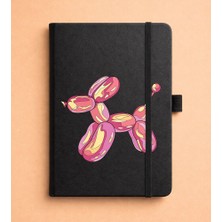 Adasena Tarihsiz 224 Sayfa Termo Defter Baskılı Desenli 13X21 cm Siyah - Figür Köpek