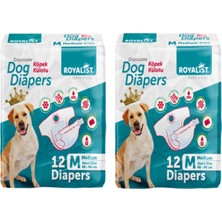 Feyza Design Yumuşak ve Konforlu Orta Boy Köpek Külotu 24 Adet Paket