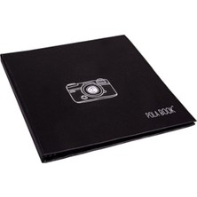 Beyaz Kalemli Kamera Figürlü Siyah Anı Defteri (Çıkartma Hediyeli)