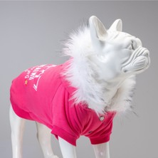 Feyza Design Sevimli Köpek Sweatshirt, Rahat ve Şık Tasarım, Pembe Renk