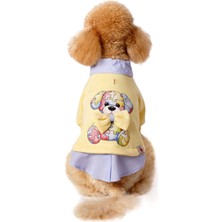 Feyza Design Yumuşak ve Rahat Açık Sarı Köpek Sweatshirt, Şık ve Şirin Tasarım