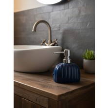 Padilon Dekoratif Seramik Sıvı Sabunluk Krom Başlıklı Şık Banyo & Mutfak Dispanseri