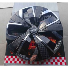 Yk Chevrolet Aveo / Lacetti / Epica / Cruze Uyumlu 14 Inç Krom Çıtalı Jant Kapağı 4'lü Takım Amblem Hediyeli