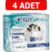 Feyza Design Yavru Köpek Tuvalet Eğitimi Pedi 60X90CM 30'lu Yapışkanlı Çiş Pedi 4'lü