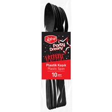 Roll-Up Party Dreams Kaşık Siyah 10'lu