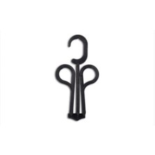 PremiumPort 100 Adet Siyah Plastik Terlik Askısı, Dayanıklı ve Pratik Kullanım Sağlar