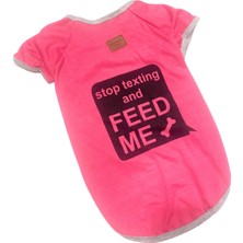 Feyza Design Pembe Renkli Orta-Büyük Irk Köpek Tişörtü, Rahat ve Sevimli Tasarım