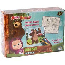 Maşa ve Koca Ayı Boyamalı Puzzle 35 Parça