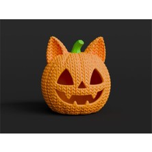 Miyav Jack – Örme Kedi Balkabağı Jack O’lantern Anahtarlık | Halloween