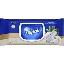 Selpak Islak Mendil Organik 50'li Bambu&pamuk Ozlu