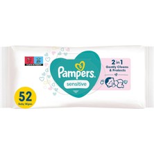 Braventa Collection Pampers Sensitive Islak Bebek Mendili, 1 Paket, 52 Islak Mendil