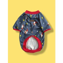 Feyza Design Sevimli Köpek T-Shirt, Yılbaşı Temalı, Eğlenceli ve Rahat Giyim