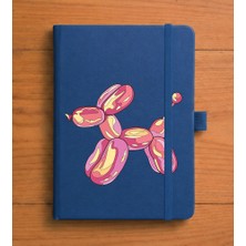 Adasena Tarihsiz 224 Sayfa Termo Defter Baskılı Desenli 13X21 cm Lacivert - Figür Köpek