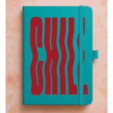 Adasena Tarihsiz 224 Sayfa Termo Defter Baskılı Desenli 13X21 cm Turkuaz - Chill