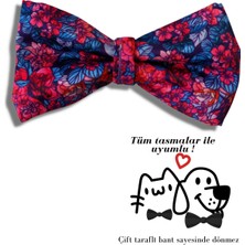 Feyza Design Şirin Mor Kedi ve Köpek Papyonu, Tasma Gerektirmeyen Şıklık