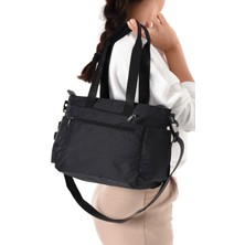 Rky Serenity Sanmorris Kadın 5 Gözlü Suya Dayanıklı Paraşüt Kumaş Ayarlanabilir Çapraz Askılı El ve Omuz Çantası