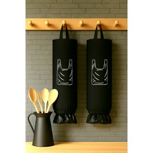 PremiumPort 2'li Asılabilir Poşet Organizeri, Mutfak Düzenleyici, Poşet Sepeti