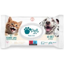 Feyza Design Yumuşak ve Hijyenik Evcil Hayvan Temizlik Mendili 60'lı Paket