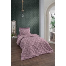 UYGURİYE Tek Kişilik Nevresim Takımı Yorgan Kılıfı %70 Pamuk Nakişli Desen+ Lastikli Çarşaf+ 1 Yastık Kılıfı