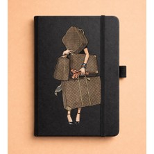 Adasena Tarihsiz 224 Sayfa Termo Defter Baskılı Desenli 13X21 cm Siyah - Moda Tutkunu