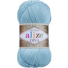 Alize Diva(5 Adet) 346 Gök Mavisi Renk El Örgü Ipliği