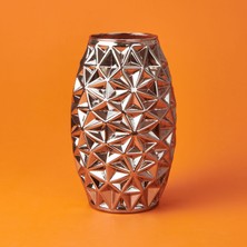 Matmel Deco Safir Vazo - Gümüş - 26 cm