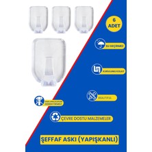 PremiumPort 6'lı Kare Yapışkanlı Banyo Askısı Seti, Çok Amaçlı ve Güçlü Tutucu