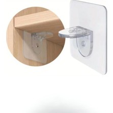 PremiumPort Şeffaf Kendinden Yapışkanlı Raf Tutucu Askı, Kolay ve Pratik Kullanım