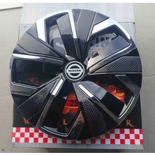 Yk Nissan Qashqai / Micra / Primera / Almera / Altea / Note Uyumlu 15 Inç Krom Çıtalı Jant Kapağı 4'lü Takım Amblem Hediyeli