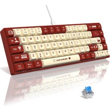 Braventa Collection AK680 65% Kablolu Hotswap Mekanik Oyun Klavyesi,68 Tuşlu Taşınabilir Anti-Ghosting Klavye,gökkuşağı