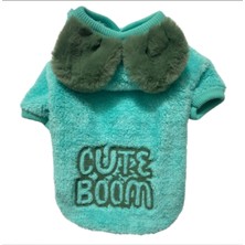 Feyza Design Yumuşak ve Şık Mint Renkli Pamuklu Evcil Hayvan Sweatshirt