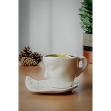 Braventa Collection Mithra Life 260 ml Yüz Şekilli Seramik Beyaz Kupa Takımı MIT1081