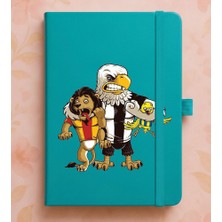 Adasena Tarihsiz 192 Sayfa Mini Termo Defter Baskılı Desenli 9X14 cm Turkuaz - Kartalım