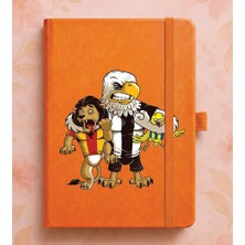 Adasena Tarihsiz 192 Sayfa Mini Termo Defter Baskılı Desenli 9X14 cm Turuncu - Kartalım