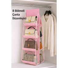 PremiumPort 8 Cepli Pembe Dolap Içi Çanta ve Ayakkabı Düzenleyici 110X37