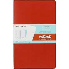 SHC4200 Moleskine Çizgili Volant Not Defteri 2'li Set L Boy Turuncu + Aqua
