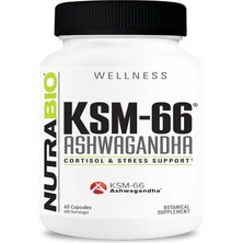 Nutrabio Ashw KSM66 600 Mg 60 Veggie Capsules