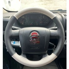 Hasbay Dikişli Direksiyon Kılıfı Krem / Siyah Deri Siyah Dikişli F.ıat Ducato Bu Direksiyon Için