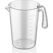 GastroPlast Kabartma Dereceli Ölçü Kabı – Beher ,karaf - Maşrapa ,  Ergonomik Saplı,gıda ile Temasa Uygun, Dayanıklı Plastik Ölçek Kabı (0.5 Lt / 1 Lt / 2 Lt / 3 Lt / / 5 Lt)