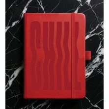 Adasena Tarihsiz 192 Sayfa Mini Termo Defter Baskılı Desenli 9X14 cm Kırmızı - Chill