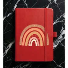 Adasena Tarihsiz 224 Sayfa Termo Defter Baskılı Desenli 13X21 cm Kırmızı - Rainbow