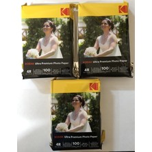 Kodak 260 Gram 10X15CM Parlak Glossy 3'lü Paket 300 Adet Ultra Premium Inkjet Fotoğraf Kağıdı