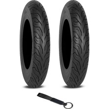 Billas 90/90-12 BL034 x 2 Adet Tvs Jüpiter Ön ve Arka Lastik Seti + Olgun Motor Anahtarlık