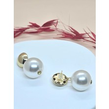 Mira Beyaz Top Küpe