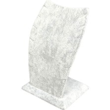 PremiumPort Gri Süet Kolye ve Zincir Standı, 12 Cm, Şık ve Kullanışlı Tasarım